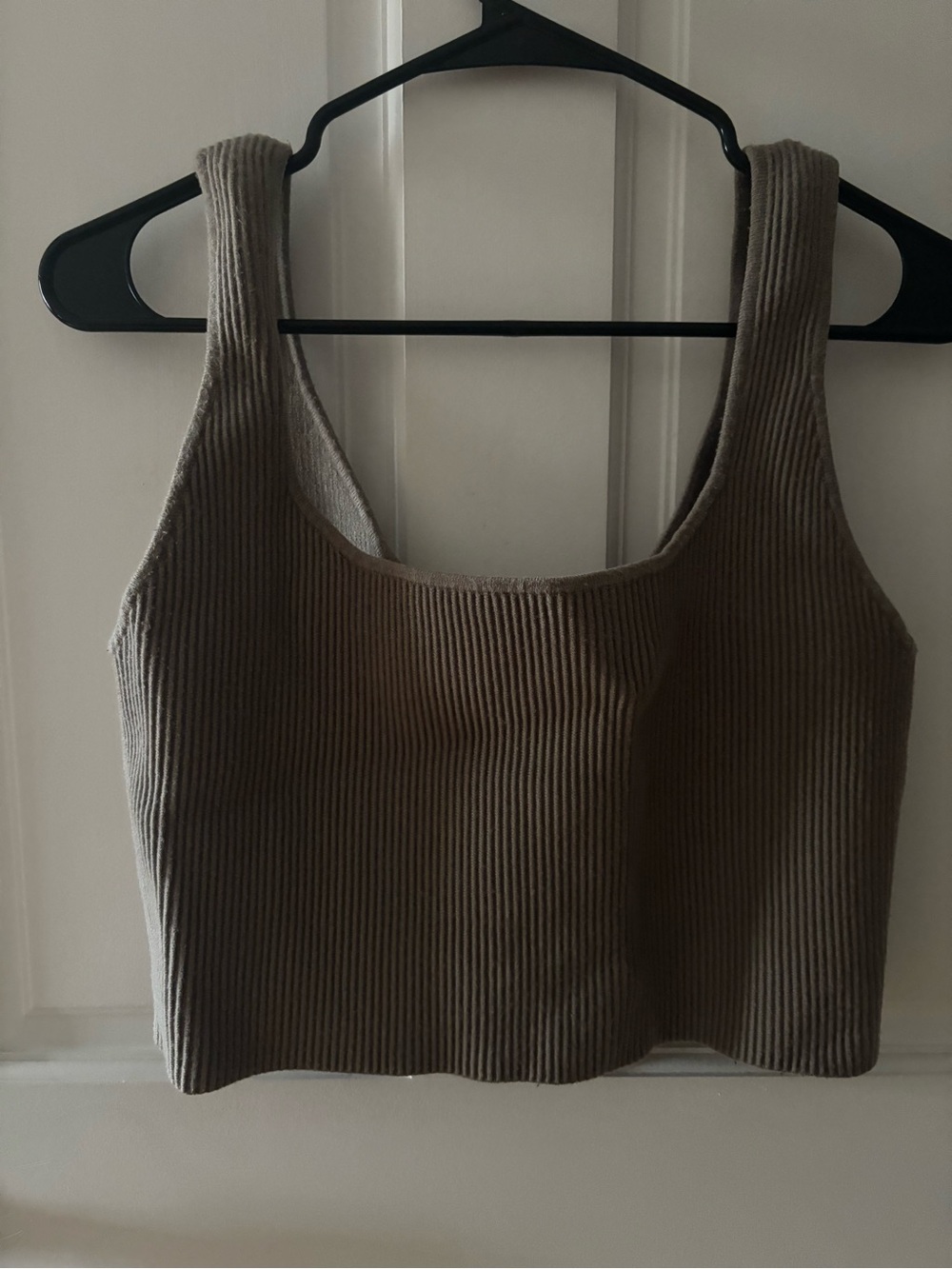 Abound reversible rib crop top, sage green